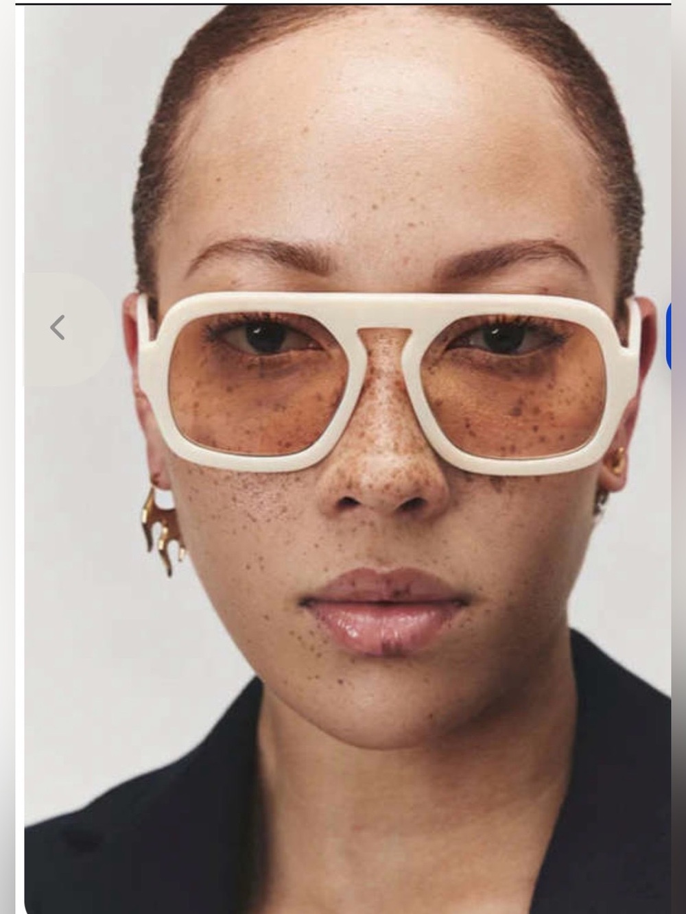 Jane Aviator Sunglasses in Ivory by Elisa Johnson